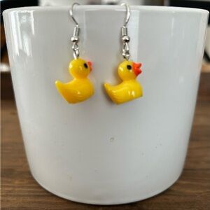 Yellow Duck Earrings
